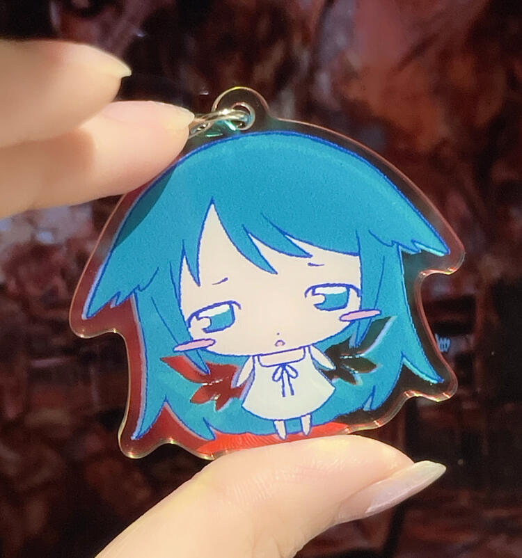 Rainbow holo keychain: Saya no Uta
