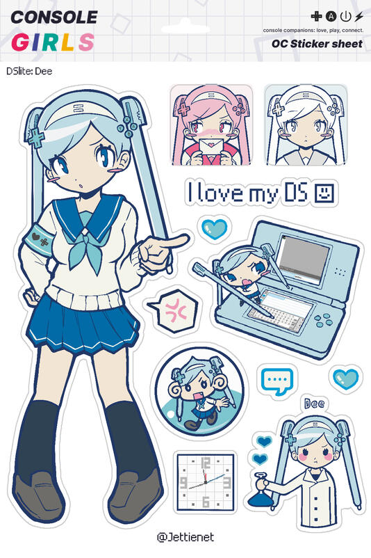 OC: STICKER SHEET ConsoleGirl Dee