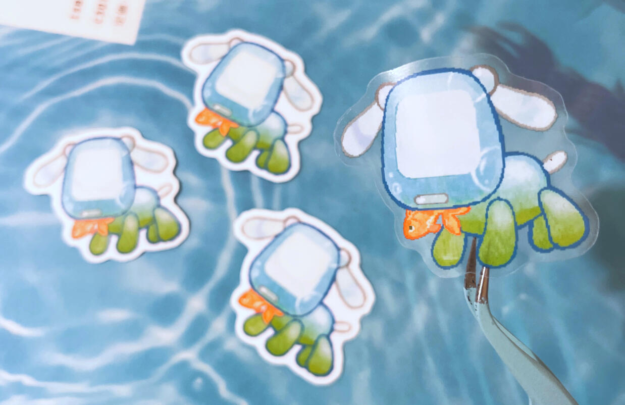 Fruitiger Aero iDog Clear sticker