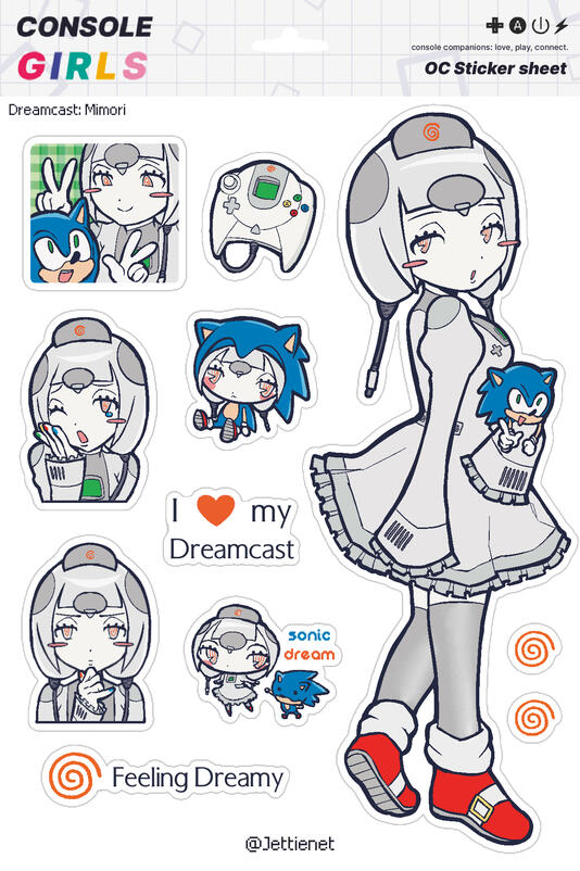 OC: STICKER SHEET ConsoleGirl Mimori